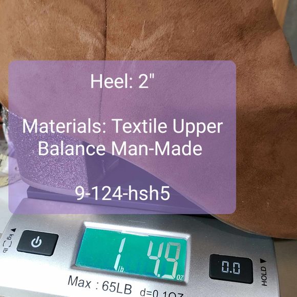 Arizona Paisley 10M Tan Sparkly Low Heel Zippered Booties Boots AS IS NO Box - Picture 10 of 10